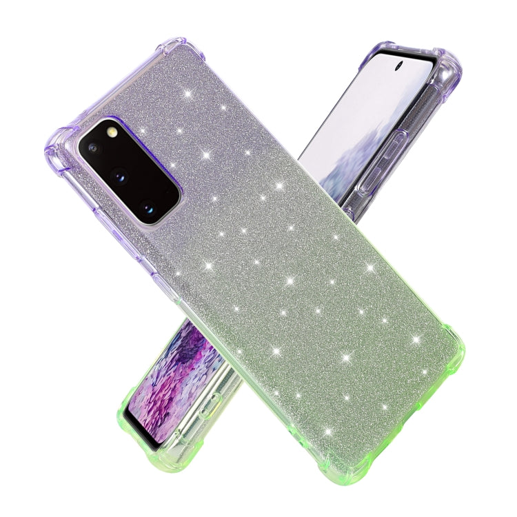 For Samsung Galaxy S20 FE 5G Gradient Glitter Powder Shockproof TPU Protective Case