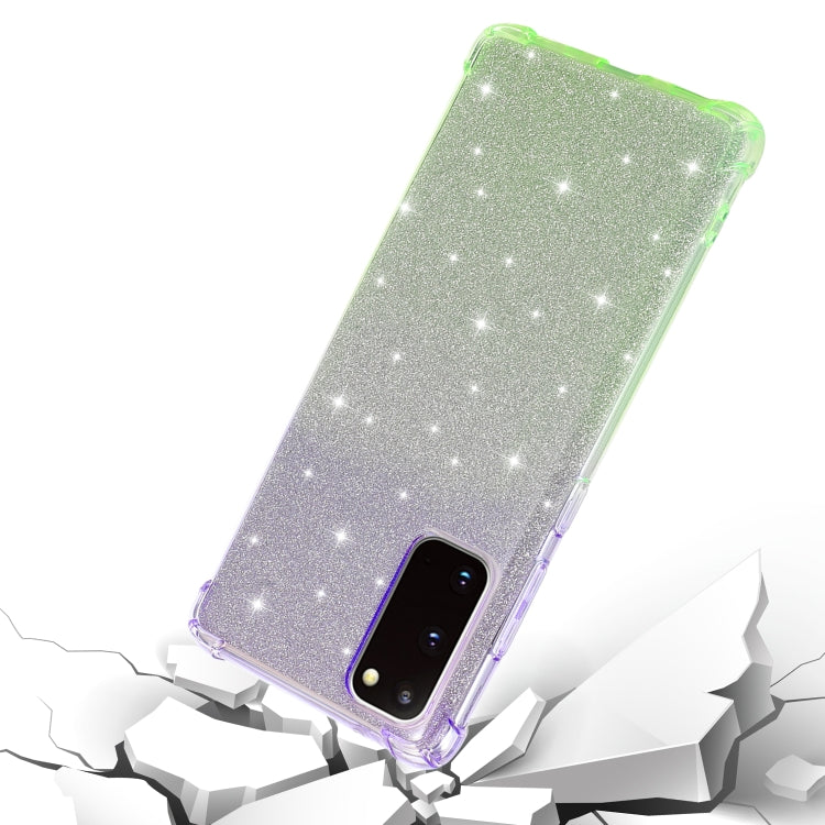 For Samsung Galaxy S20 FE 5G Gradient Glitter Powder Shockproof TPU Protective Case