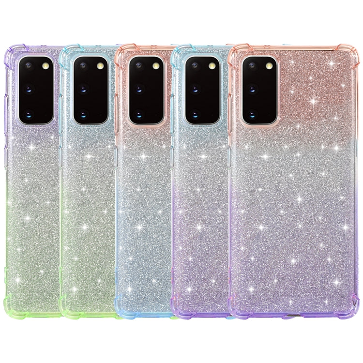 For Samsung Galaxy S20 FE 5G Gradient Glitter Powder Shockproof TPU Protective Case