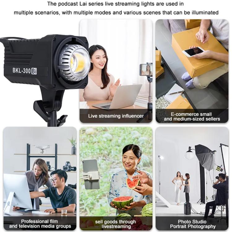 150W 2700-6500K Dual Color Temperature LED Live Streaming Video Fill Light with Remote Control