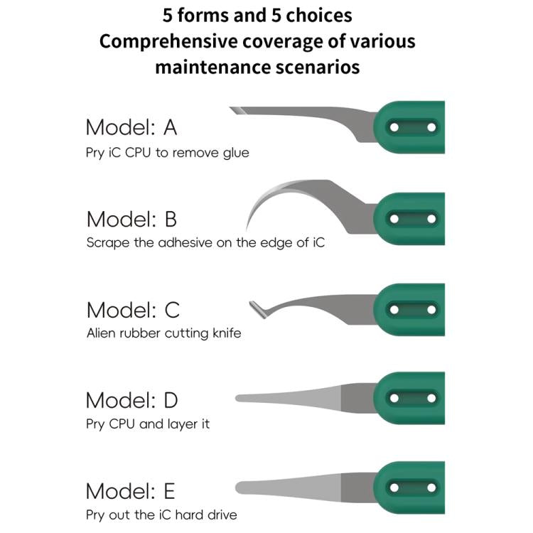 BEST BST-145 5 in 1 Cutting Glue Removal Disassembly Blades Set