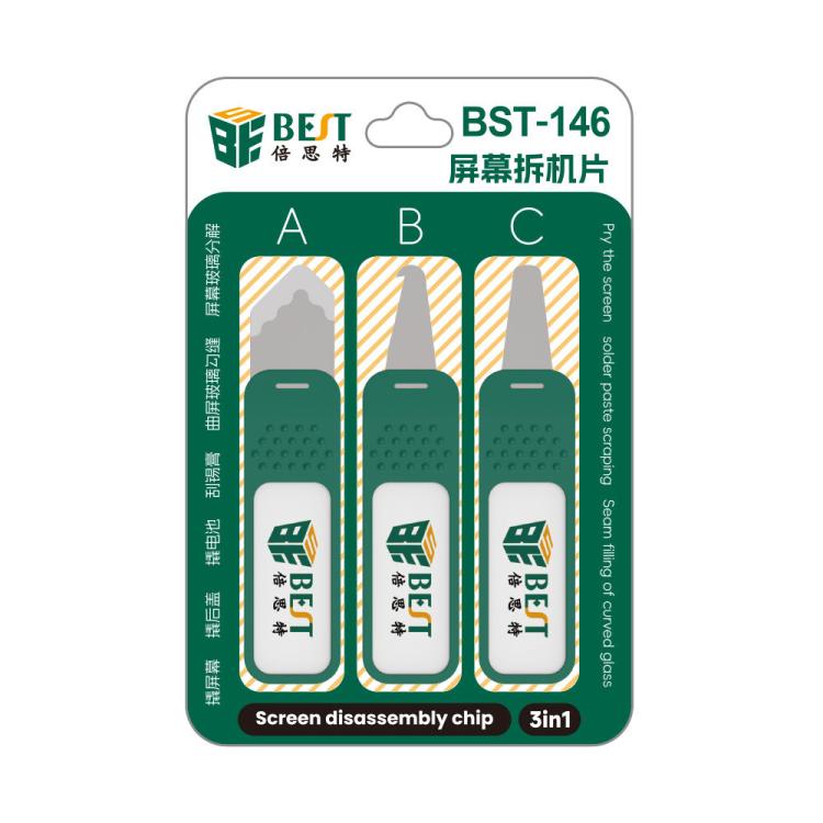 BEST BST-146 3 in 1 Disassembly Steel Pry Plate Set