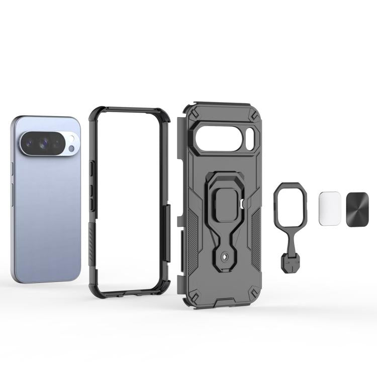 For Google Pixel 10 Pro Metal Kickstand TPU Hybrid PC Phone Case