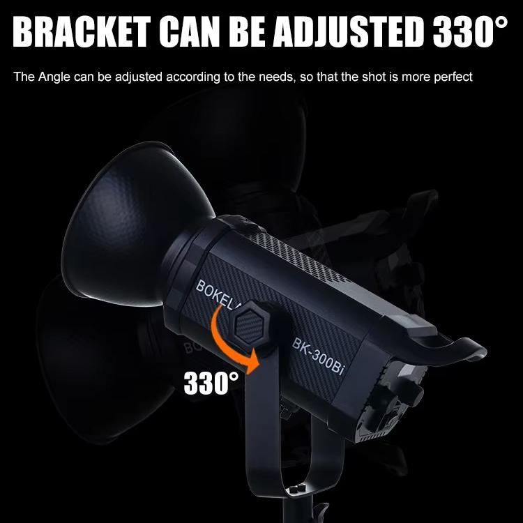BOKELAI BK-300Bi 300W 2700K-6500K Dual Color Temperature LED Video Fill Light with Remote Control, US Plug
