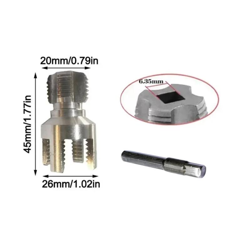 Plumbing Internal External Integrated Thread Cutting Tool, Type:4 Points M20 Grey