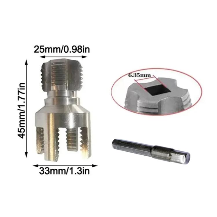 Plumbing Internal External Integrated Thread Cutting Tool, Type:6 Points M25 Grey