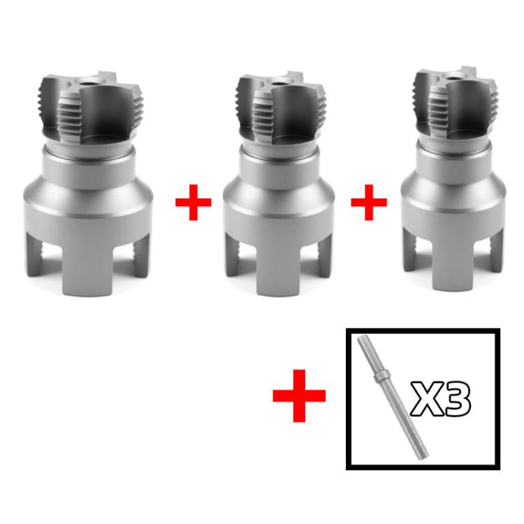 Plumbing Internal External Integrated Thread Cutting Tool, Type:4+6 Points+1 inch M20+M25+M32 Grey