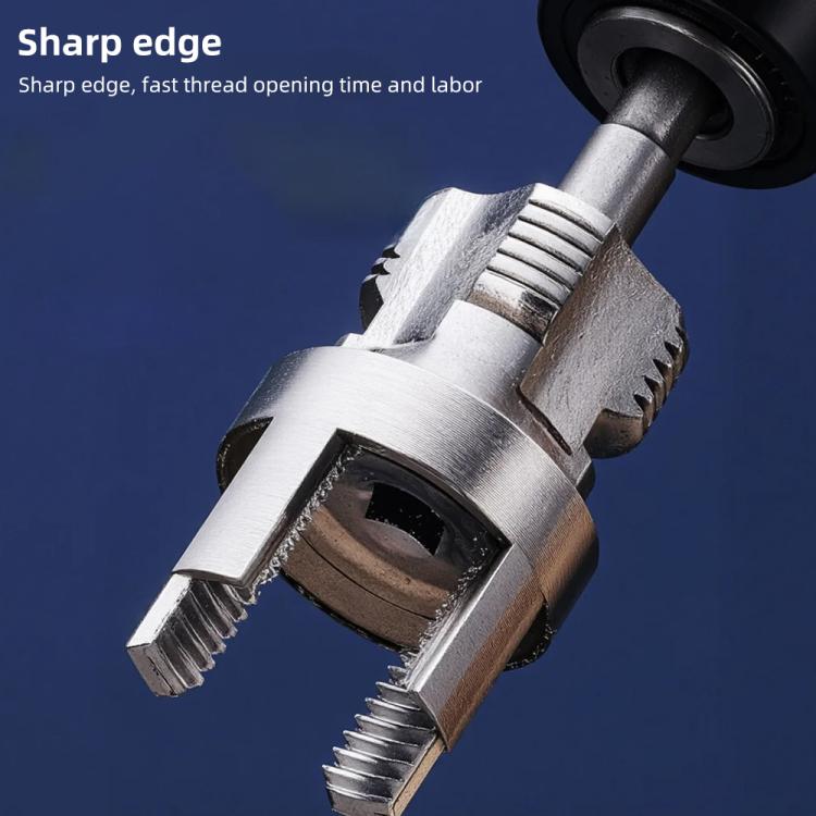 Plumbing Internal External Integrated Thread Cutting Tool, Type:4+6 Points M20+M25 Silver