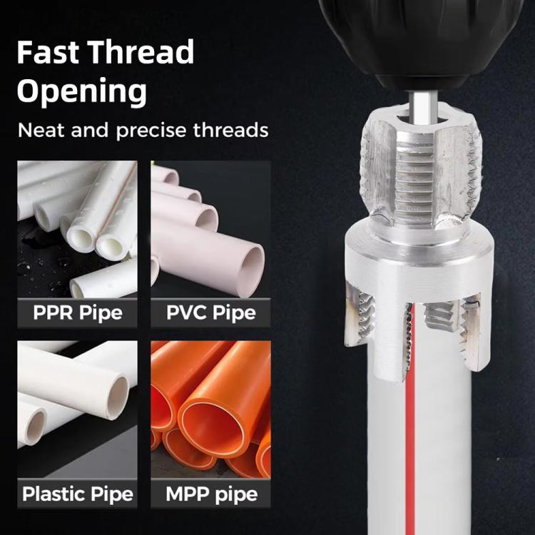 Plumbing Internal External Integrated Thread Cutting Tool, Type:4+6 Points M20+M25 Grey