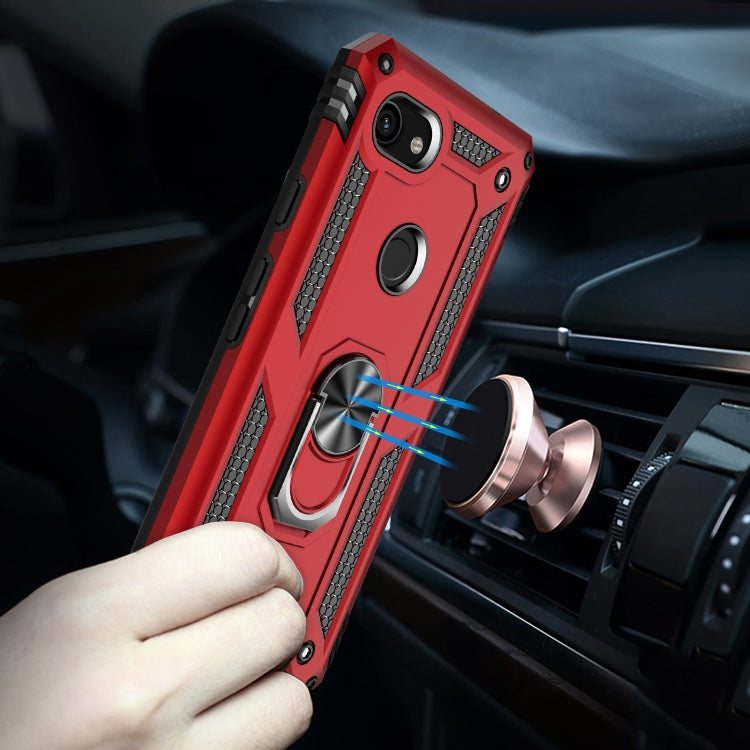 For Google Pixel 3a XL Shockproof TPU + PC Protective Case with 360 Degree Rotating Holder