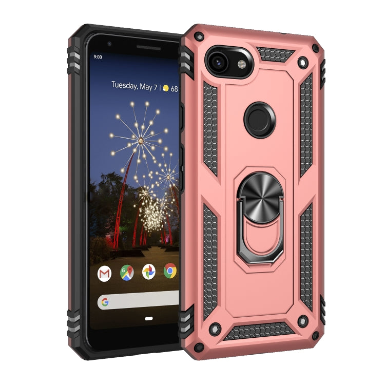 For Google Pixel 3a XL Shockproof TPU + PC Protective Case with 360 Degree Rotating Holder