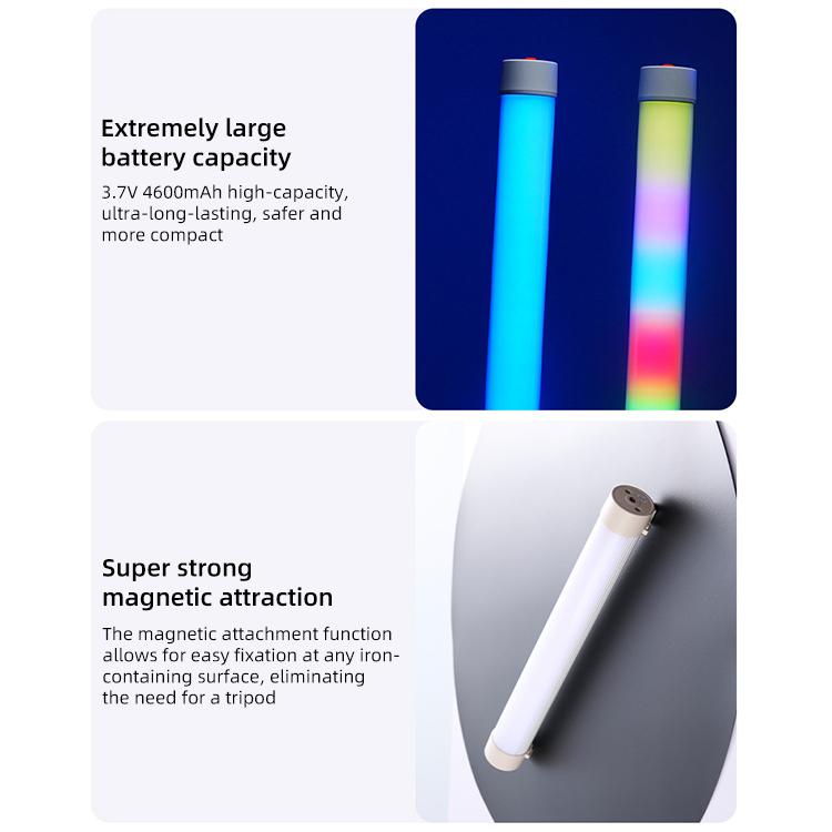 G10 Handheld RGB Chin and Neck Wrinkle Light Fill Light LED Video Light, Standard Version - Black