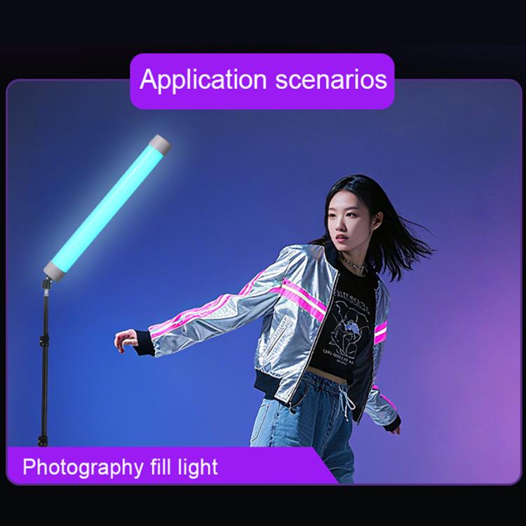 G10 Handheld RGB Chin and Neck Wrinkle Light Fill Light LED Video Light, with Mini Tripod - Black