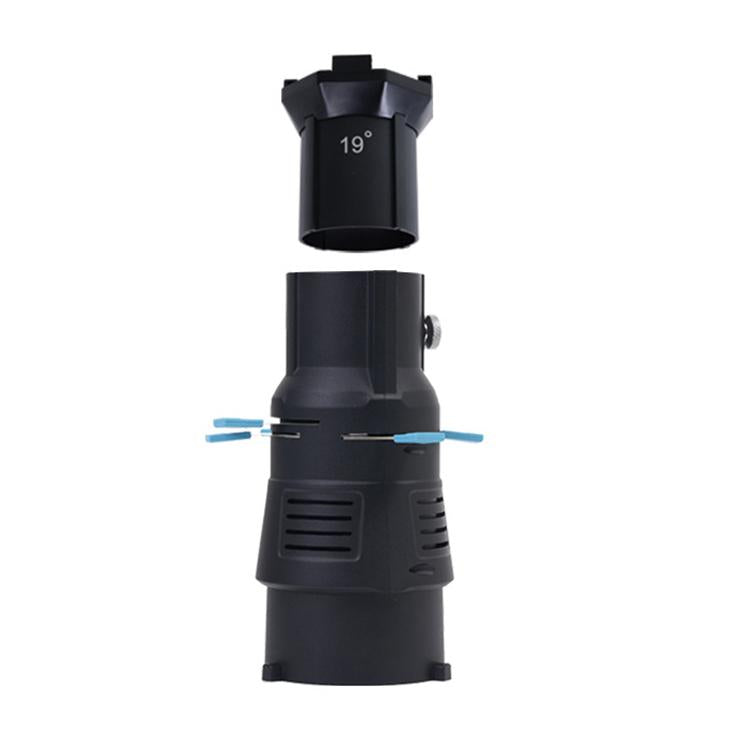 YG-90 360 Degree Rotating Bowens Mount Conical Snoot, Style:19 Degree Lens + Optical Snoot
