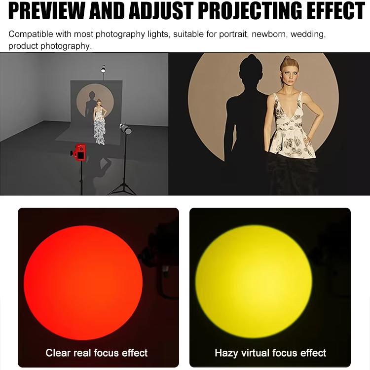 YG-90 360 Degree Rotating Bowens Mount Conical Snoot, Style:36 Degree Lens + Optical Snoot