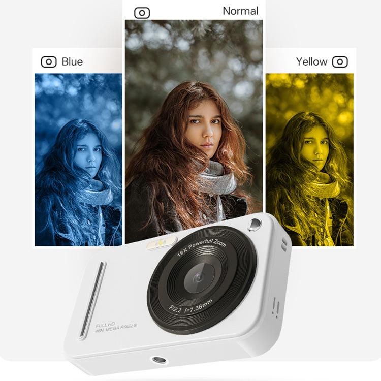 X5 48MP Digital Camera with 2.4 inch HD Screen and Autofocus - White