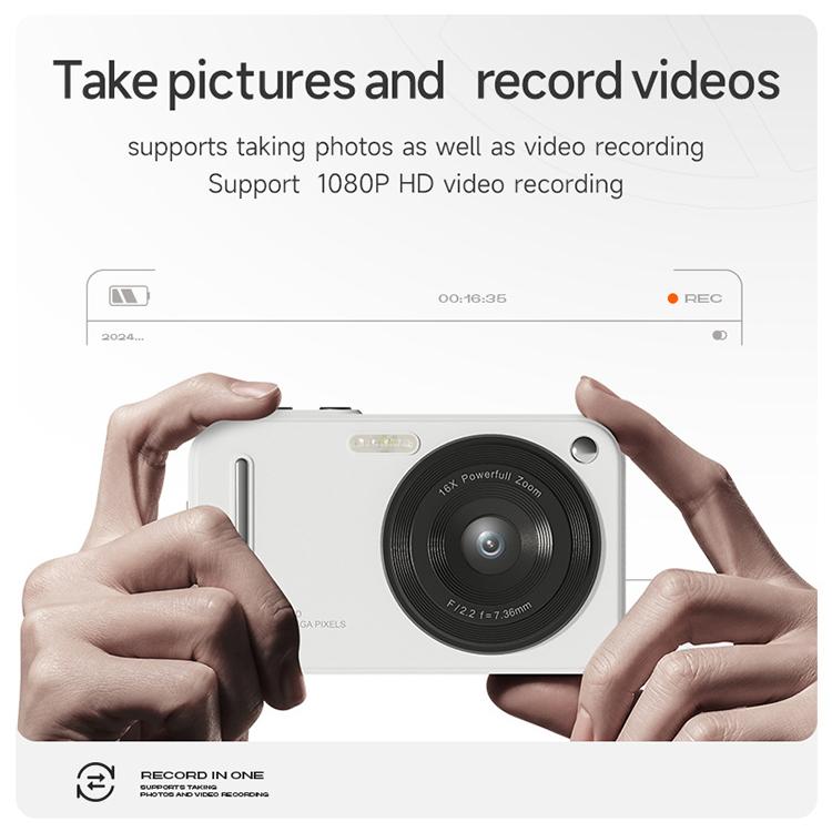 X5 48MP Digital Camera with 2.4 inch HD Screen and Autofocus - White