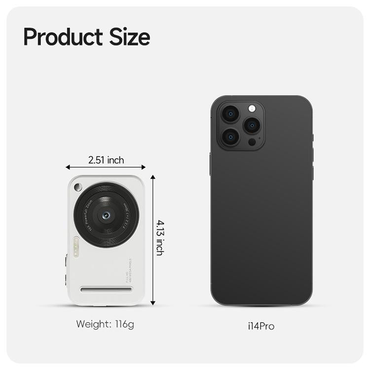 X5 48MP Digital Camera with 2.4 inch HD Screen and Autofocus - White