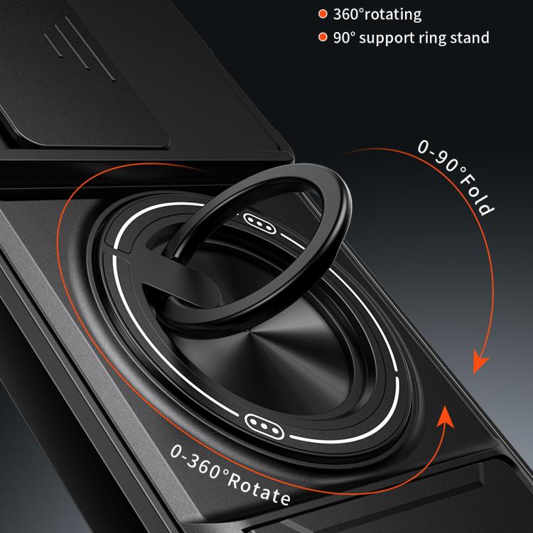 For OnePlus 13R 5G / Ace 5 5G Lens Sliding Window Multifunctional Magnetic Shockproof Phone Case