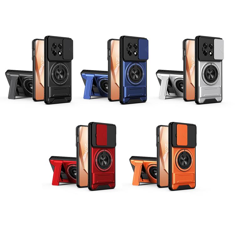 For OnePlus 13R 5G / Ace 5 5G Lens Sliding Window Multifunctional Magnetic Shockproof Phone Case