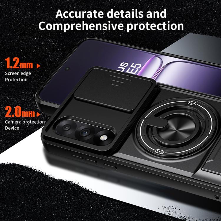For OnePlus Nord CE5 5G Lens Sliding Window Multifunctional Magnetic Shockproof Phone Case