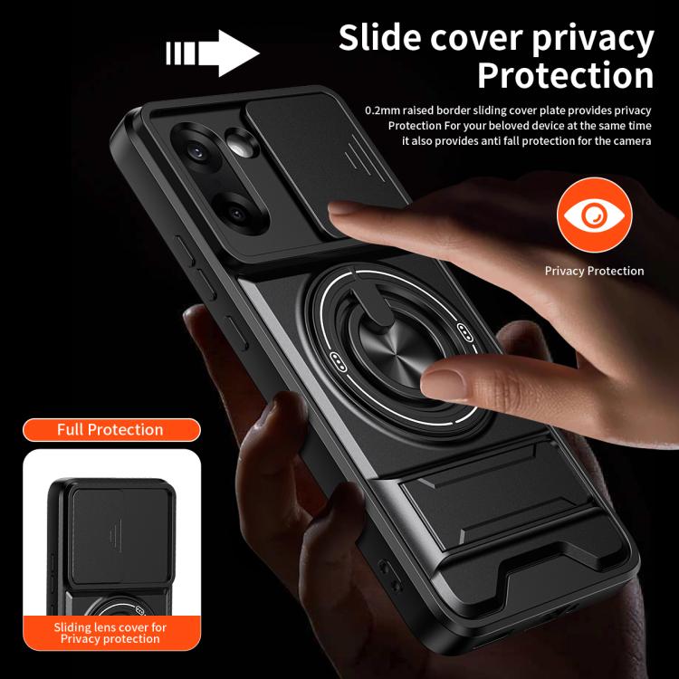 For OnePlus Nord 5 5G / Ace 5 Ultra Lens Sliding Window Multifunctional Magnetic Shockproof Phone Case