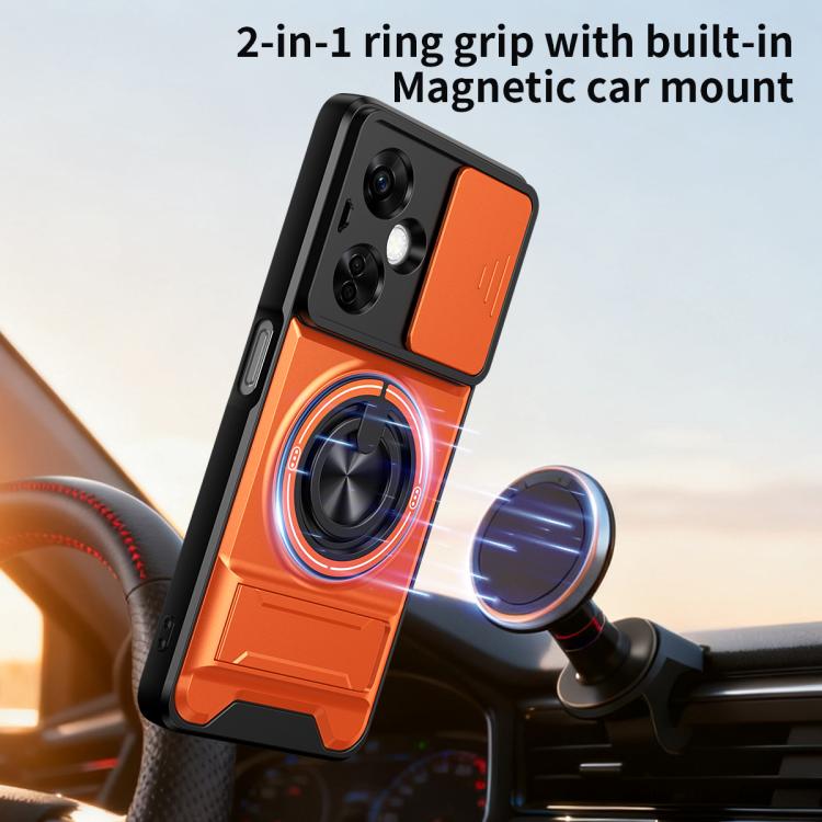 For OnePlus Nord N30 5G Lens Sliding Window Multifunctional Magnetic Shockproof Phone Case