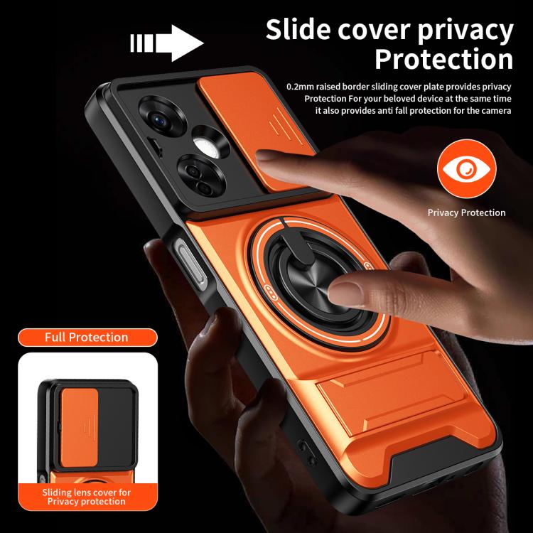 For OnePlus Nord N30 5G Lens Sliding Window Multifunctional Magnetic Shockproof Phone Case