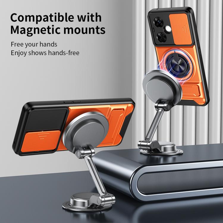 For OnePlus Nord N30 5G Lens Sliding Window Multifunctional Magnetic Shockproof Phone Case