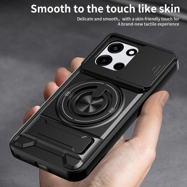 For OnePlus Turbo 6 5G Lens Sliding Window Multifunctional Magnetic Shockproof Phone Case