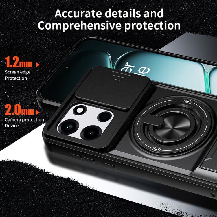 For OnePlus Turbo 6 5G Lens Sliding Window Multifunctional Magnetic Shockproof Phone Case