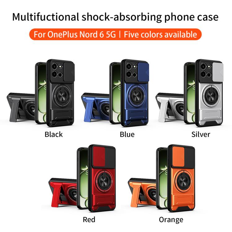 For OnePlus Nord 6 5G Lens Sliding Window Multifunctional Magnetic Shockproof Phone Case