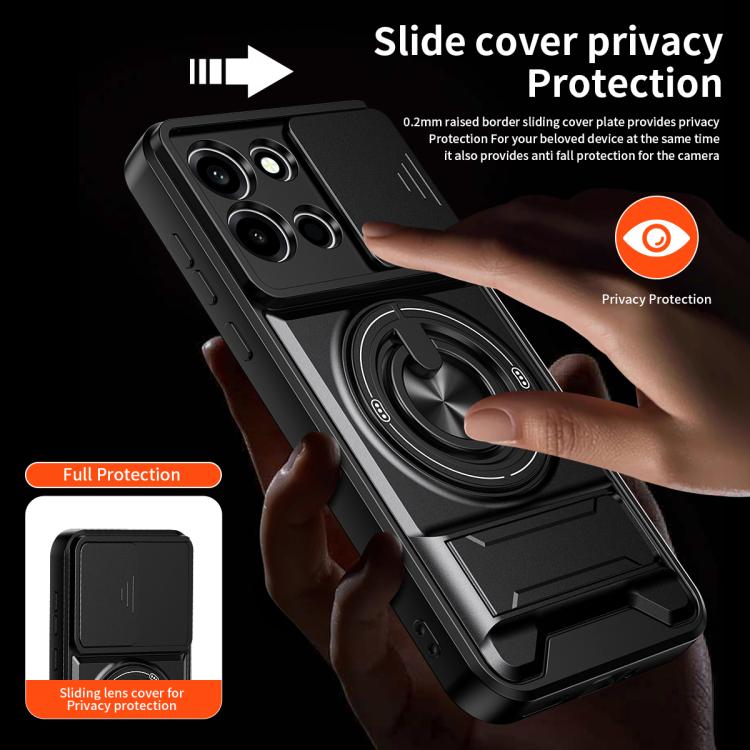 For OnePlus Nord 6 5G Lens Sliding Window Multifunctional Magnetic Shockproof Phone Case