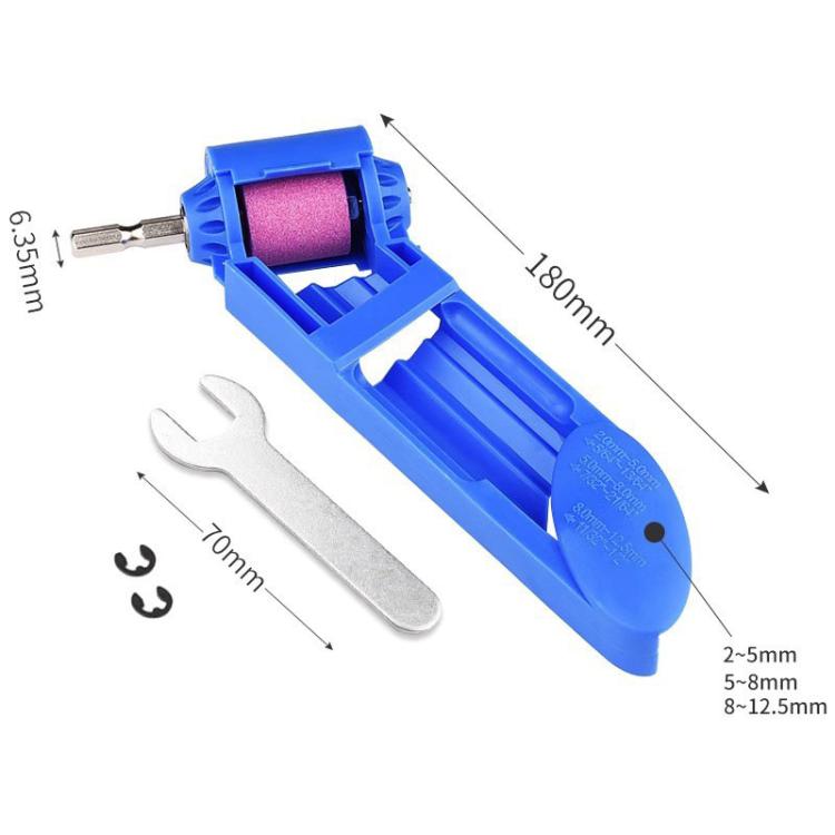 Portable Drill Bit Grinding Wheel Sharpener Quick Sharpening Grinder, Type:Blue Grinding Tool Set