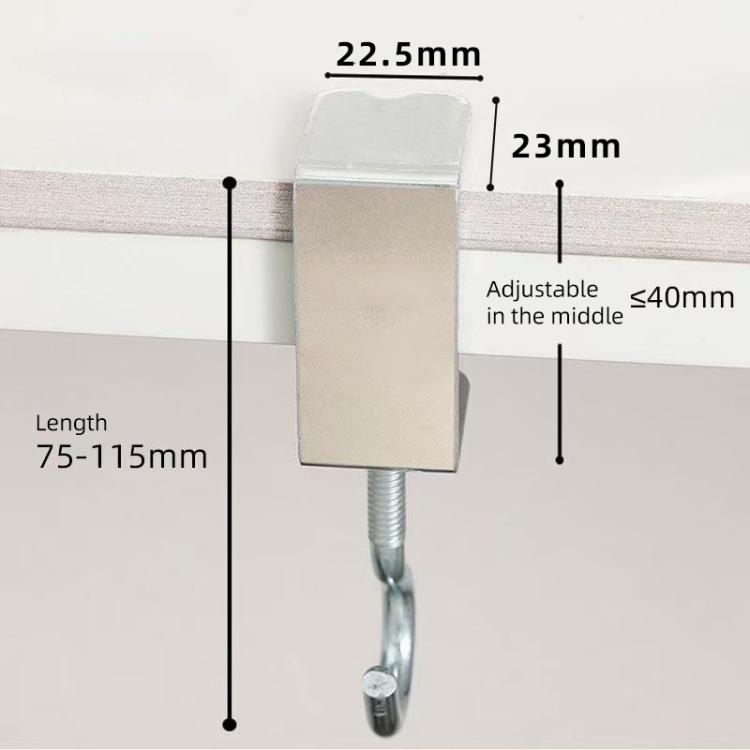 360 Degree Rotatable No-drilling Table Hook - Silver