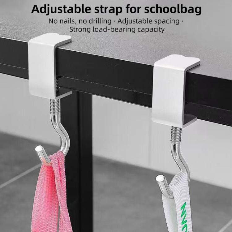 360 Degree Rotatable No-drilling Table Hook - Silver