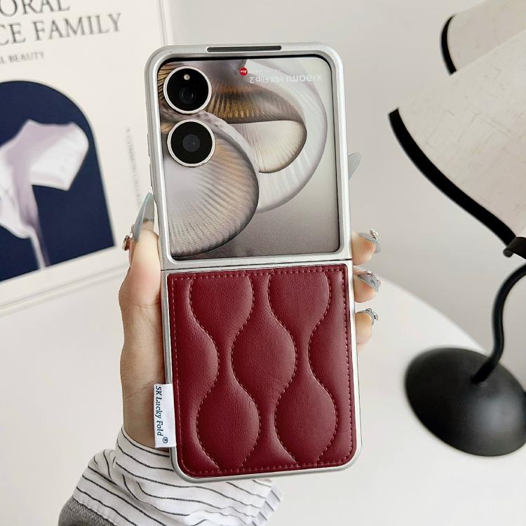 For Xiaomi Mix Flip Puffer Jacket Texture Phone Case
