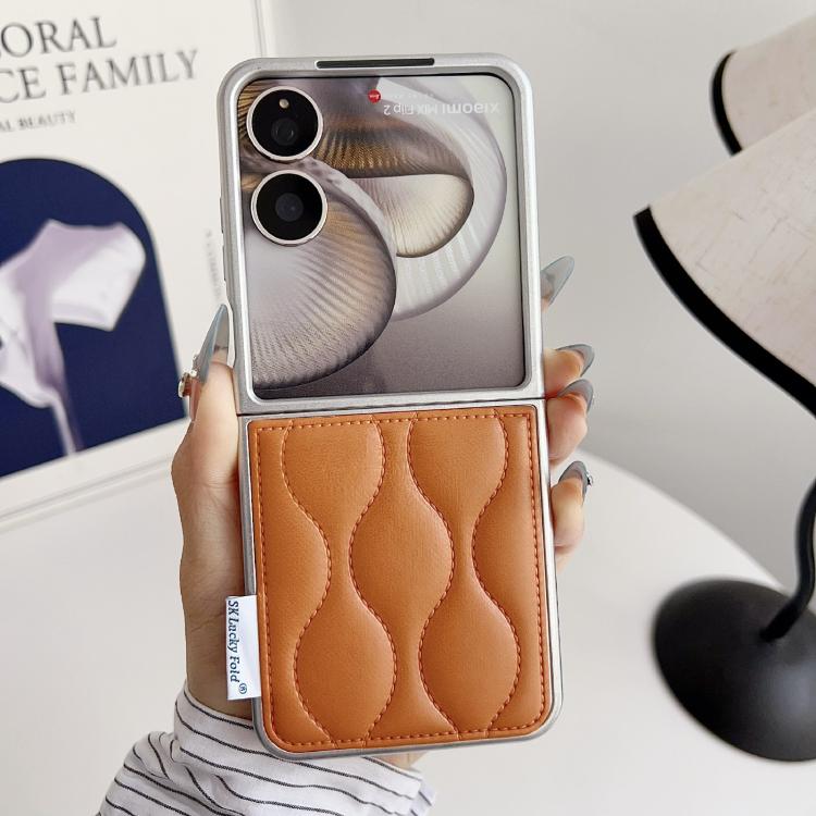 For Xiaomi Mix Flip 2 Puffer Jacket Texture Phone Case