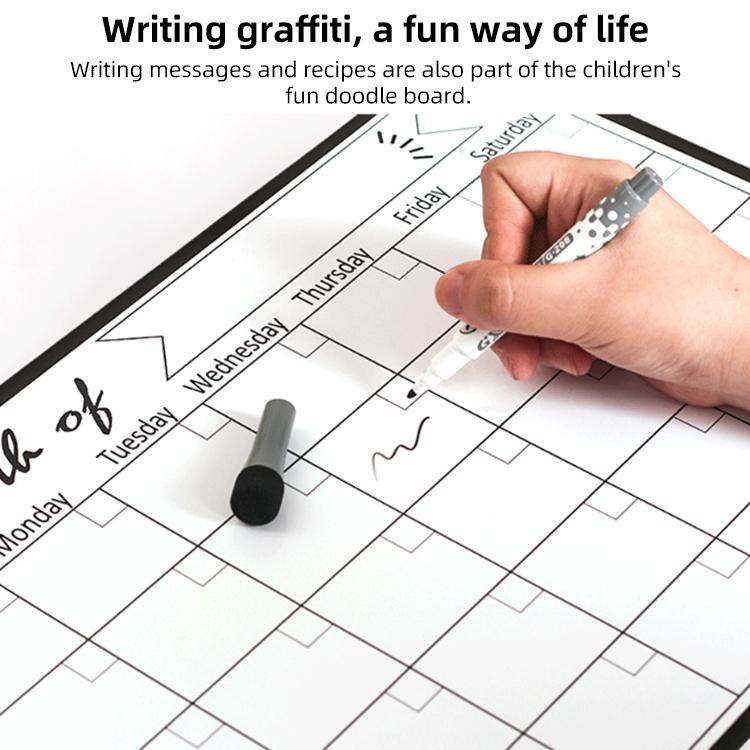 HK017 40x30cm Erasable Magnetic Refrigerator Message Board