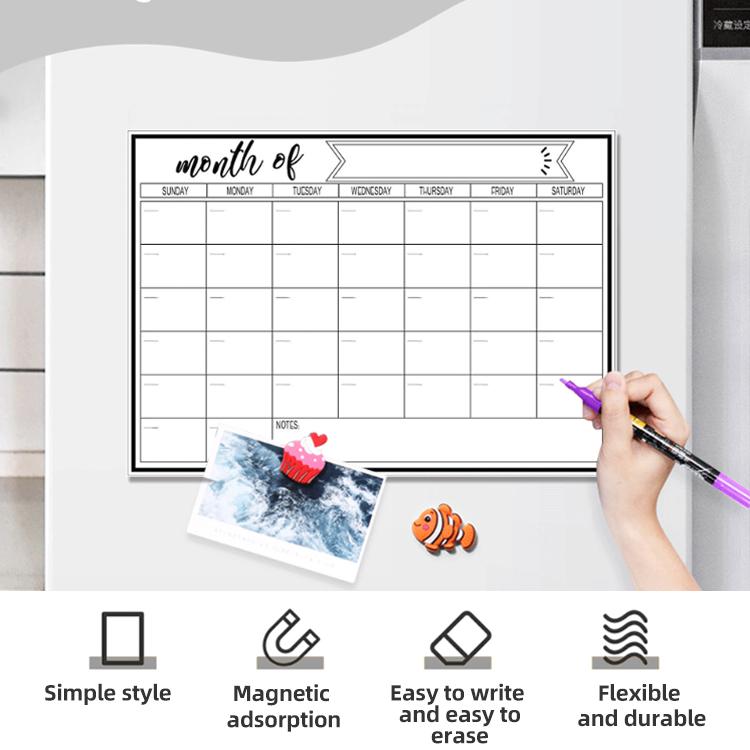 42x29.7cm Monthly Plan Magnetic Refrigerator Message Board