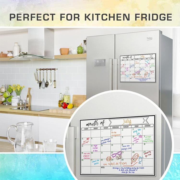 21x28cm Monthly Plan Magnetic Refrigerator Message Board