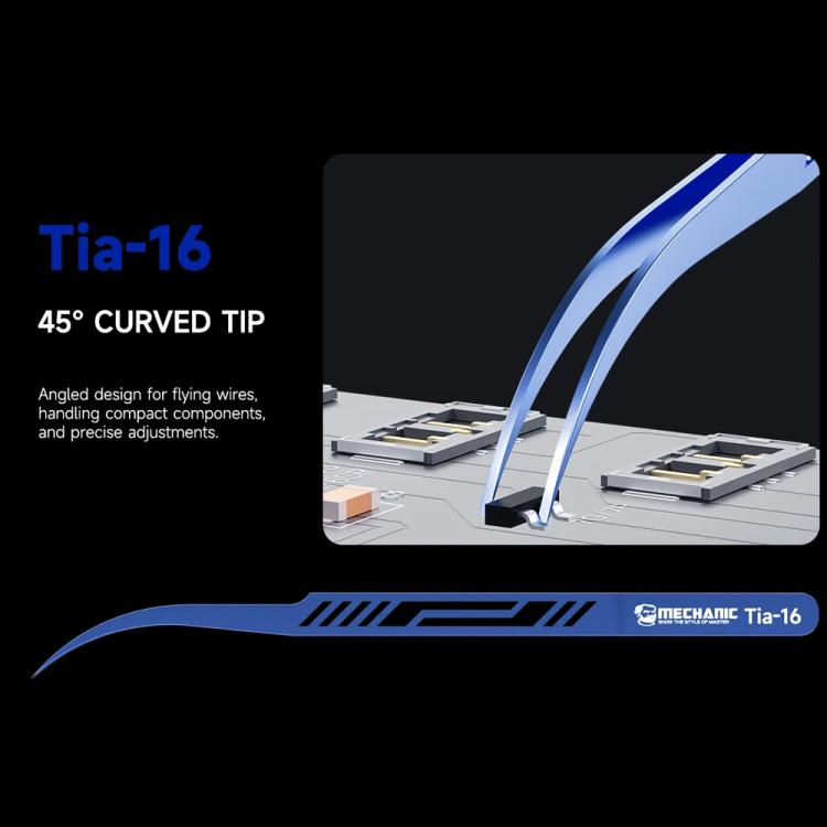 Mechanic Motherboard Flying Wire Titanium Alloy Tweezers, Model:Tia-16