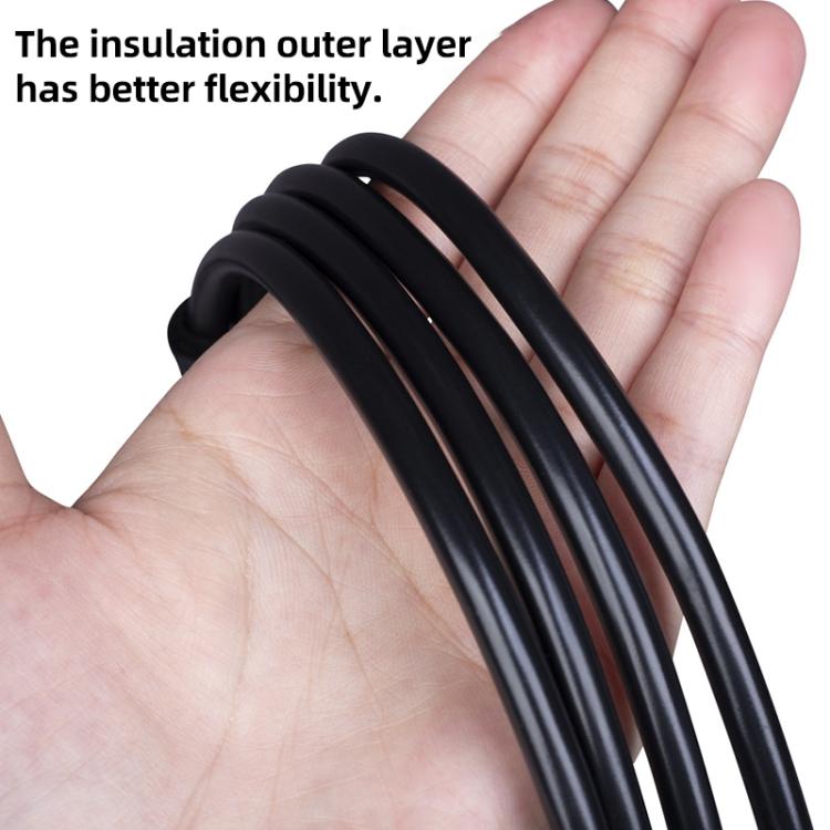6.35mm Plug Straight to Elbow Electric Guitar Audio Cable, Length:5m