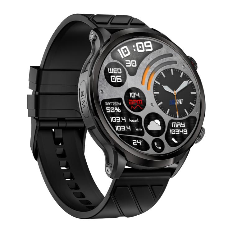 LOKMAT APPLLP 8 Pro 4G Smart Watch, 1.58 inch SC8541E Quad Core, 3GB+32GB, Android 8.1, GPS, Heart Rate - Black