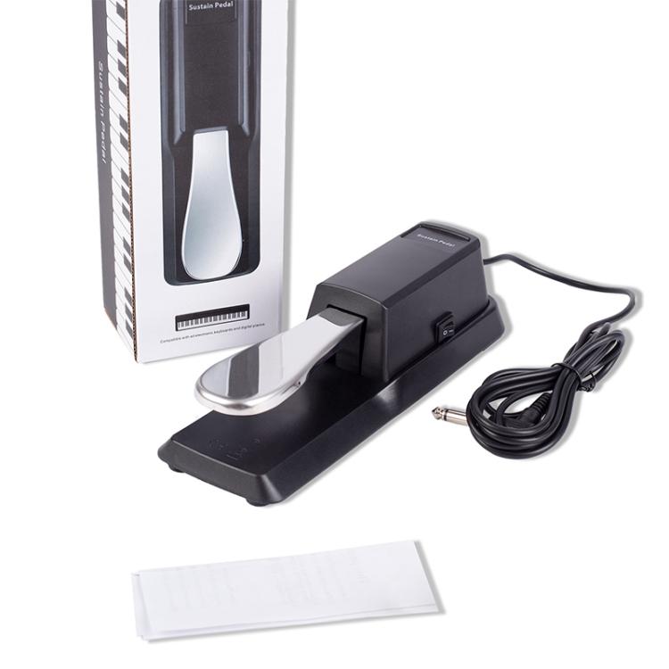 6.35mm Connector Piano Sustain Pedal MIDI Synthesizer Pedal, Cable Length: 1.85m - Black