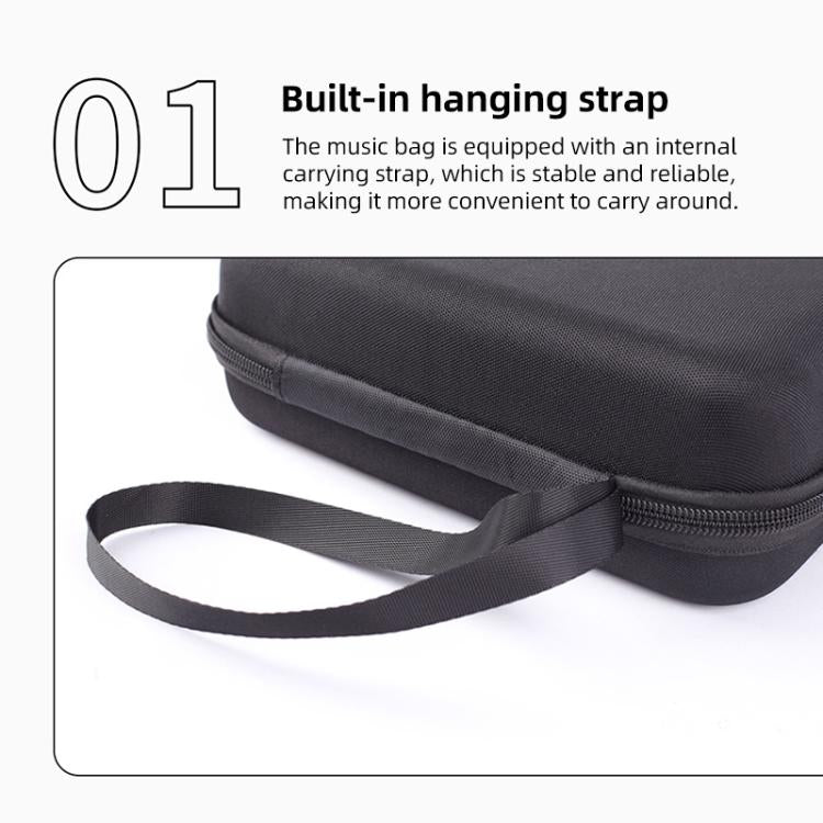 17 Keys Portable Kalimba Thumb Piano Bag - Black
