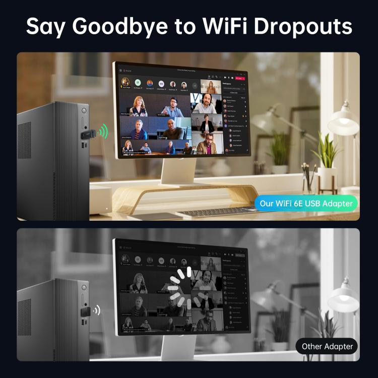 EDUP EP-AX1678 WiFi 6E USB Tri-band Mini Wireless Network Adapter