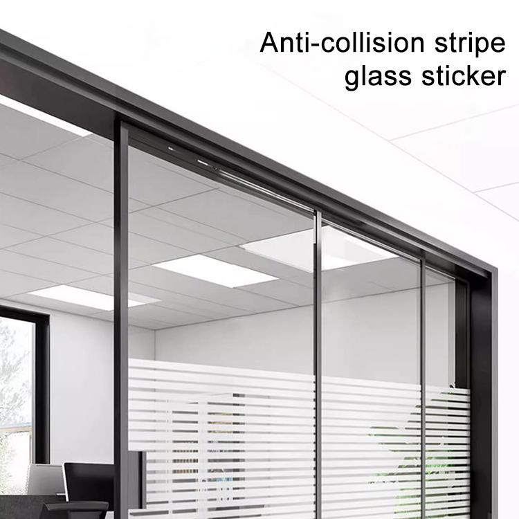 5pcs/Pack Static Electricity Anti-Collision Striped Frosted Privacy Glass Sticker, Style:Large Stripes 50cm x 1m