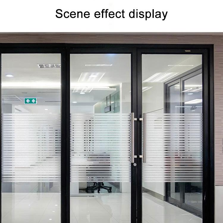 5pcs/Pack Static Electricity Anti-Collision Striped Frosted Privacy Glass Sticker, Style:Small Stripes 40cm x 1m