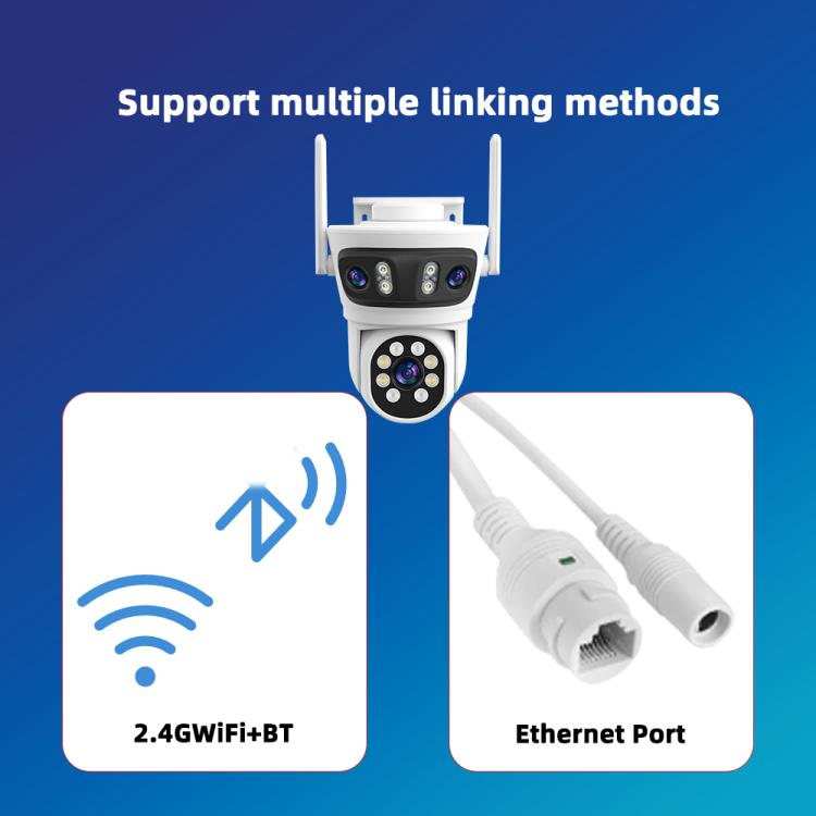 RH-TC3L 3MP Triple Lens HD Outdoor PTZ Security Dome Camera